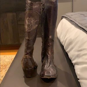 Siren by Mark Nason Distressed Leather Rose Boots